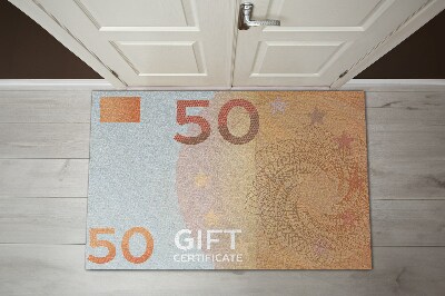 Indoor door mat Euro money