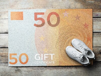 Indoor door mat Euro money