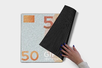 Indoor door mat Euro money