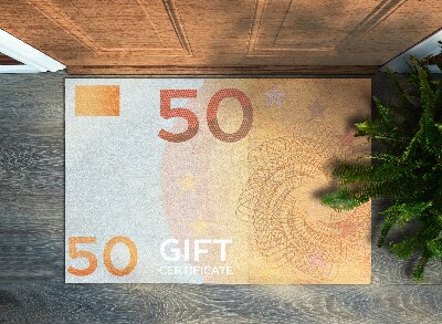 Indoor door mat Euro money