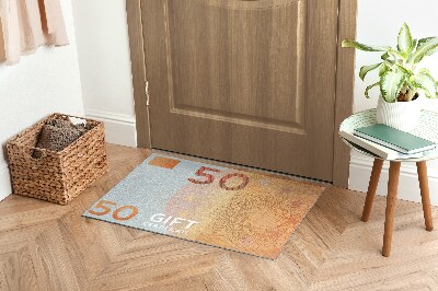 Indoor door mat Euro money