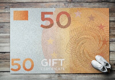 Indoor door mat Euro money