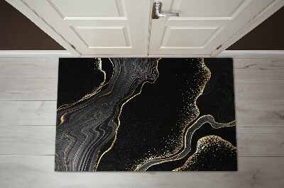 Indoor door mat Black marble