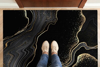 Indoor door mat Black marble