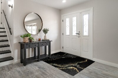 Indoor door mat Black marble