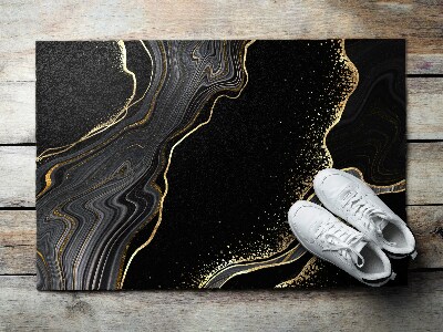 Indoor door mat Black marble