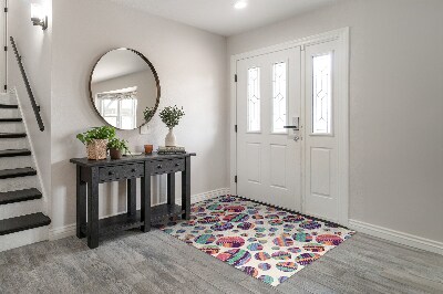 Door mat indoor Colorful dots abstraction