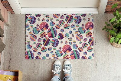 Door mat indoor Colorful dots abstraction