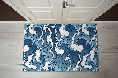 Door mat indoor Japanese waves