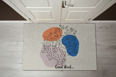 Door mat indoor Coral reef