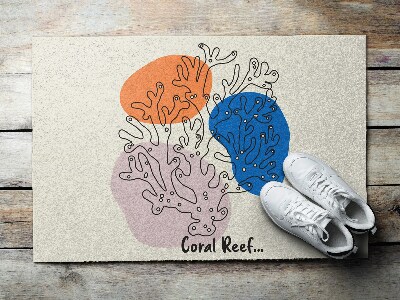 Door mat indoor Coral reef