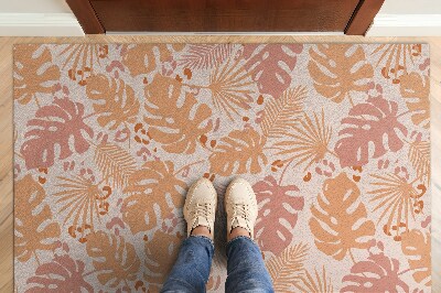 Door mat Monstera leaves pattern