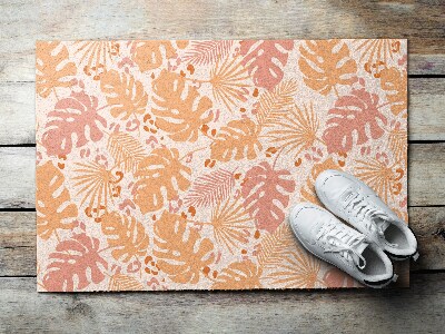 Door mat Monstera leaves pattern