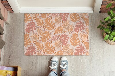 Door mat Monstera leaves pattern