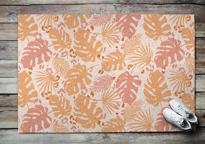 Door mat Monstera leaves pattern