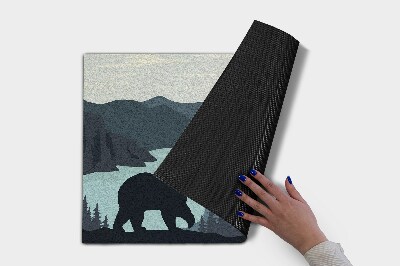 Door mat Bear forest