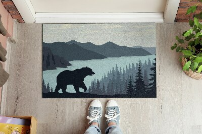Door mat Bear forest