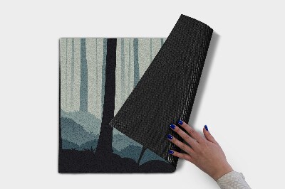 Door mat Forest motif