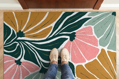 Doormat Geometric flowers