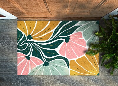 Doormat Geometric flowers