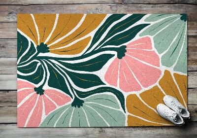 Doormat Geometric flowers