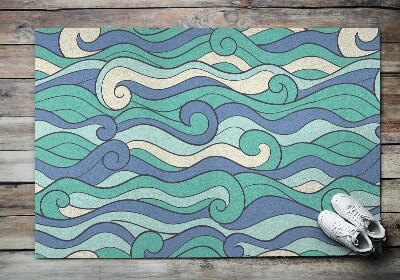 Doormat Sea waves