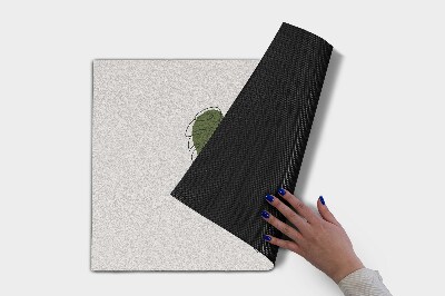 Door mat indoor Monstera flower and cats