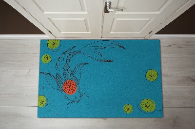 Door mat indoor Carp koi fish