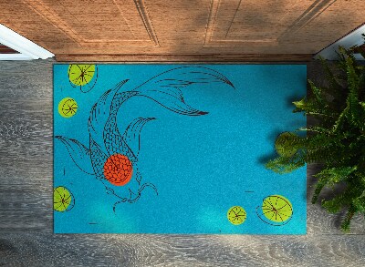 Door mat indoor Carp koi fish