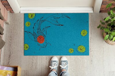 Door mat indoor Carp koi fish