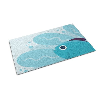 Entry mat Blue fish