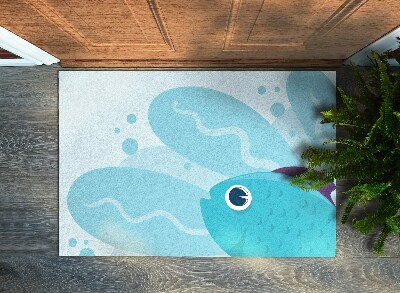 Entry mat Blue fish