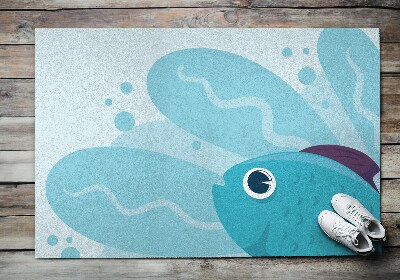 Entry mat Blue fish