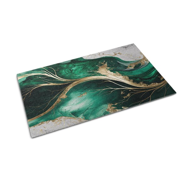 Door mat Green marble