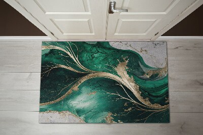 Door mat Green marble