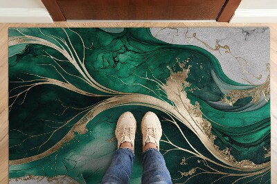 Door mat Green marble