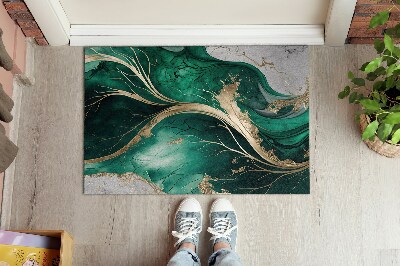 Door mat Green marble