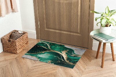 Door mat Green marble