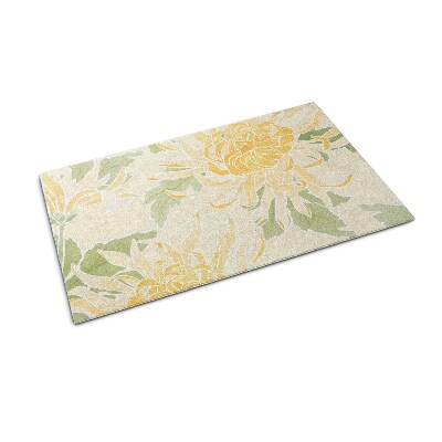 Indoor door mat Chrysanthemum flowers