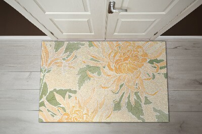 Indoor door mat Chrysanthemum flowers