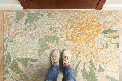 Indoor door mat Chrysanthemum flowers