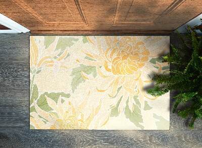 Indoor door mat Chrysanthemum flowers