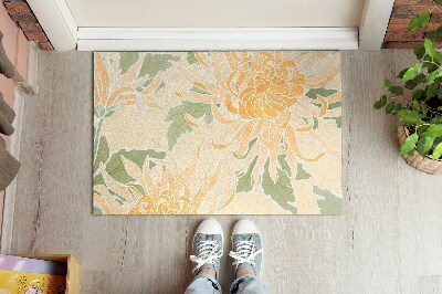 Indoor door mat Chrysanthemum flowers