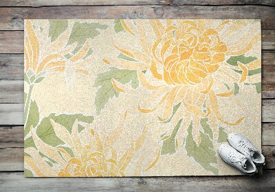 Indoor door mat Chrysanthemum flowers