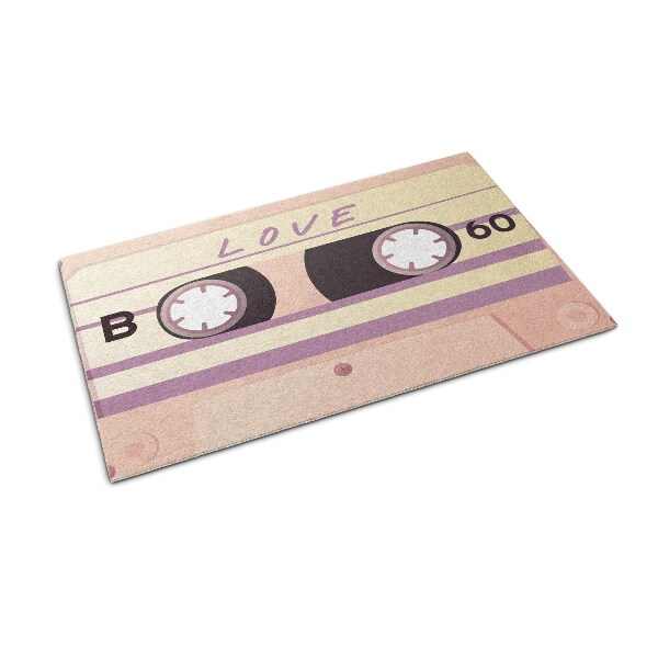 Indoor door mat Retro cassette love