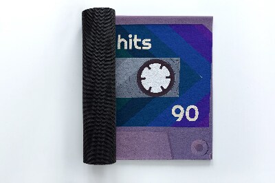 Indoor door mat Retro cassette rainbow super hits