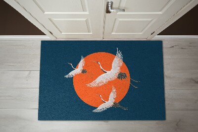 Door mat Japanese crane