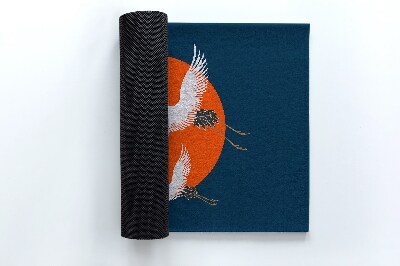Door mat Japanese crane