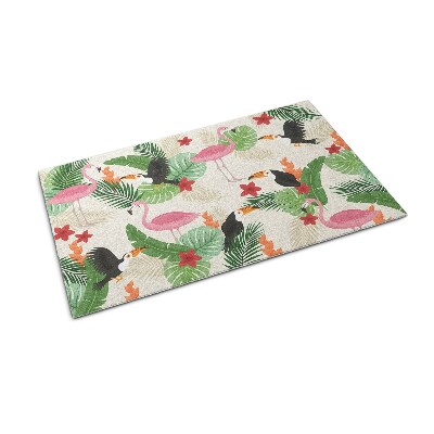 Doormat Flamingo birds