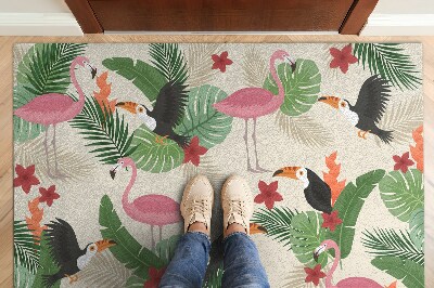 Doormat Flamingo birds
